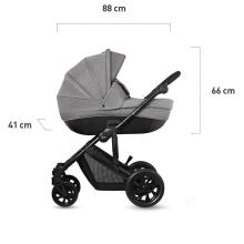 KinderKraft Prime Lite Grey 3 in1 Art.KKWPRLIGRY3000 Universālie rati 3 in1