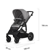 KinderKraft Prime Lite Grey 3 in1 Art.KKWPRLIGRY3000 Universālie rati 3 in1
