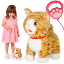 Interactive Cat Art.7048 Interactive cat on leash movement sound beige