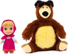 Masha and Bear Toys  Art.MHA21  Komplekts Lelle Maša un Lācis no bērnu iemīļotās multiplikācijas filmiņas „Maša un Lācis”