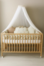 La Bebe™ Canopy Universal Art.165834 Baltā Universālais baldahīns / moskītu tīkls bērnu gultiņai vai šūpulim