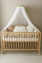 La Bebe™ Canopy Universal Art.165834 Baltā Universālais baldahīns / moskītu tīkls bērnu gultiņai vai šūpulim