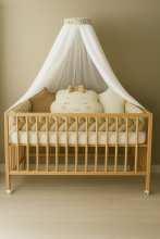La Bebe™ Canopy Universal Art.165834 Baltā Universālais baldahīns / moskītu tīkls bērnu gultiņai vai šūpulim