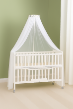 La Bebe™ Canopy Universal Art.165834 Baltā Universālais baldahīns / moskītu tīkls bērnu gultiņai vai šūpulim