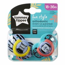 Tommee Tippee Art. 4334040 Fun Style Orthodontic soother 18-36m (2pcs.)
