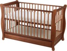 Elf Bed Gardenia Drawer  Art.74234 Nut  деткая кроватка для малышей  с ящиком 120х60см