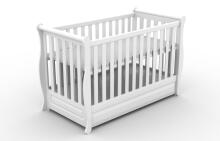 Elf Oak Bed Gala  Art.74239 White деткая кроватка для малышей  120х60см
