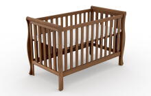 Elf Bed Gardenia  Art.74240 Nut  bērnu koka gulta 120x60cm