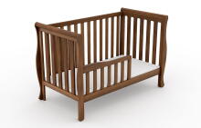 Elf Bed Gardenia  Art.74240 Nut  bērnu koka gulta 120x60cm