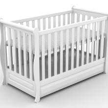 Elf Bed Gardenia Drawer  Art.74249 White  bērnu gulta ar atvilktni  120x60cm