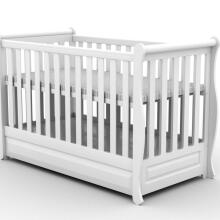 Elf Bed Gardenia Drawer  Art.74249 White  bērnu gulta ar atvilktni  120x60cm