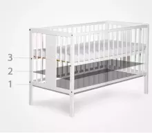 La Bebe™ Kids Wood Cot Sosna Tomi 5 Art.74488 Bērnu kokā gultiņa 120x60cm