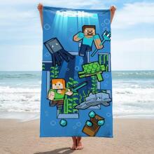 Carbotex Beach Towel Minecraft Art.MC24521014-R Bērnu mīksts dabīgas kokvilnas dvielis 70х140cm
