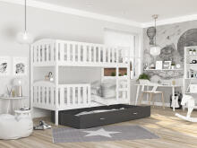 AJK Kubus Art.76302 Стильная молодёжная двухъярусная кровать со ящиком 160x80 см