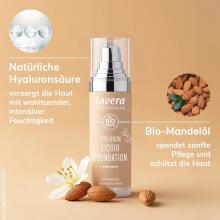 Hyaluron Liquid Foundation - Warm Nude 03  Art.78556 Натуральная жидкая основа с натуральной гиалуроновой кислотой и органическим миндальным маслом - 30 мл