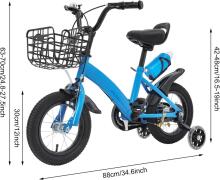 Kids Bike Wheels Collas 12' Blue Art.8061 Bērnu divritenis (velosipēds) ar palīgriteņiem