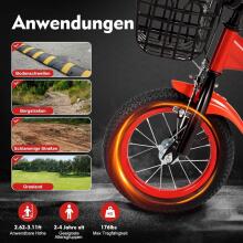 Kids Bike Wheels Collas 12' Red  Art.8063  Bērnu divritenis (velosipēds) ar palīgriteņiem