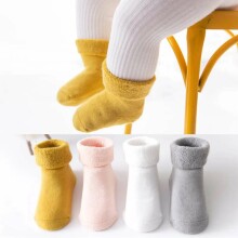 Natūralios medvilninės kūdikių kojinės „La Bebe ™“. 81008 Natūralios medvilnės kūdikių kojinės iš trijų porų
