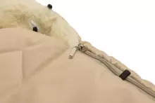 Sensillo Classic Romper Bag Art.84667 Cappuccino/Wool  Sleeping bag with natural sheepskin for a stroller