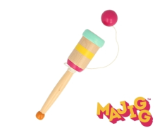 Vaikų amatų „Majigg Catch Ball Art“. WD230 edukacinis medinis žaislų gaudymo kamuolys