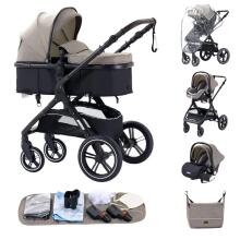 Kids Buggy 3 in 1 Art.X1 Grey  Stroller 3 in 1