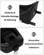 BabyVoyage i-Size 40-85 cm Baby Car Isofix Art.85349 Black Autosēdeklis 0-13 kg