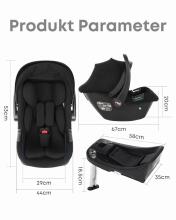 BabyVoyage i-Size 40-85 cm Baby Car Isofix Art.85349 Black Autosēdeklis 0-13 kg