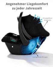 BabyVoyage i-Size 40-85 cm Baby Car Isofix Art.85349 Black Autosēdeklis 0-13 kg