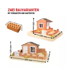 Teifoc Brick Tots Art.85415  Koka konstruktors-ķeģeļi Mājiņa, 130 detaļas