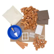 Teifoc Brick Tots Art.85415  Koka konstruktors-ķeģeļi Mājiņa, 130 detaļas