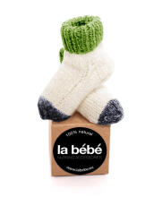 La Bebe™ Lambswool Natural Eco Socks Art.87196 Random Dabīgas vilnas adītas bērnu zeķītes