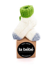 La Bebe™ Lambswool Natural Eco Socks Art.87196 Random Dabīgas vilnas adītas bērnu zeķītes