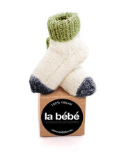 La Bebe™ Lambswool Natural Eco Socks Art.87196 Random Dabīgas vilnas adītas bērnu zeķītes