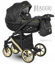 CAMARELO Maggio Art.MG-4. 3in1 Multifunctional Children’s Stroller, Black with Gold Accents