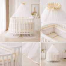 Lorelli Canopy Art.20051170001 White Luxurious universal canopy for a baby crib