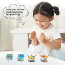 Super Wings Super Pets Art.92420  Set with interchangeable facial expressions and flash effect