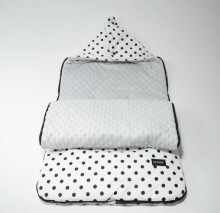 La bebe™ Minky+Cotton Sleeping bag Art.96510 White Mīksts konvertiņš ratiņiem