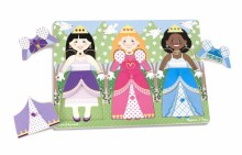Melissa&Doug Puzzles Dress Up Princess Art.19056 Puidust kujundavad lastele mõeldud mõistatused