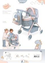 DeCuevas Toys Coco Art.86080 Leļļu rati ar somu