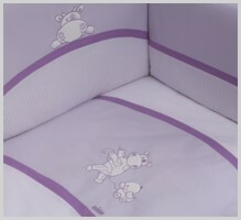 NINO-ESPANA Vaikiškos lovatiesės medvilnės komplektas 'Paseo Violet' 3plus