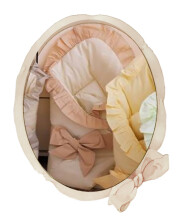 MimiNu Art.37801 Light Beige Хлопковый конвертик одеялко для выписки (для новорождённого) 80х80 см