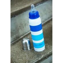 OrganicKidz Art.270/Blue Stripes Organiskā bērnu pudelīte/termoss no nerūsējošā tērauda (270ml)