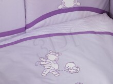 NINO-ESPANA Bernu gultas veljas kokvilnas komplekts -Pasteo Violet 3