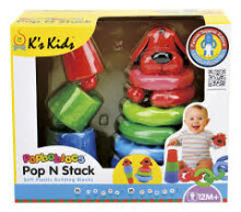 K's Kids Pop n Stack Art.KA10624 Pазвивающая игра - Пирамидка Патрик 2 в 1