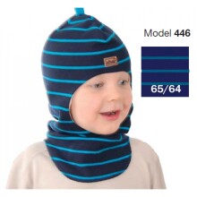 Kivat KIV 446 65-36 dryžuotas kepurės šalmas, tamsiai mėlynas / žalias