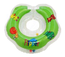 Flipper Art.FL004 Plaukimo žiedas kūdikiams (pripučiamas žiedas aplink kaklą maudynėms) 0 -36  mėnesiai (kroviniams nuo 3-18kg).