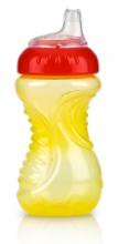 „Nuby Art.9648“ sportinis puodelis su minkštu silikoniniu snapeliu patogiam gėrimui, 300 ml