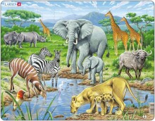Larseno Art.FH9 galvosūkių gyvūnai. Afrikos Savana. Dėlionė