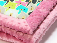 La Millou Art. 83422 Infart Blanket Polar Bears Dusty Rose Высококачественное детское двустороннее одеяло от Дизайнера Ла Миллоу (65x75 см) 