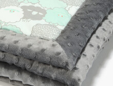La Millou Art. 83427 Infart Blanket Mint Sheep Family Grey Augstākās kvalitātes divpusēja sedziņa (65x75 cm) 